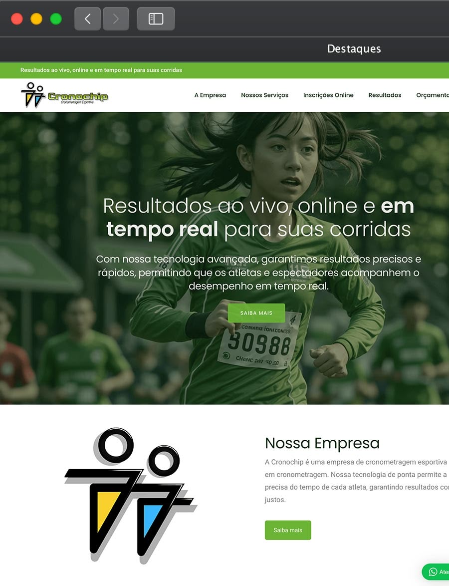 Prévia do projeto Cronochip, do portfólio da Infinit0