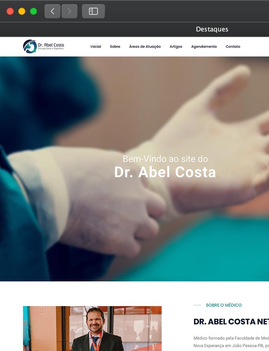 Prévia do projeto Dr. Abel Costa, do portfólio da Infinit0