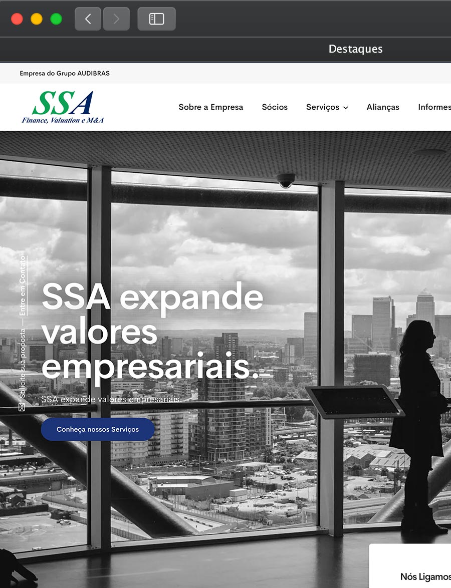 Prévia do projeto SS Associados, do portfólio da Infinit0